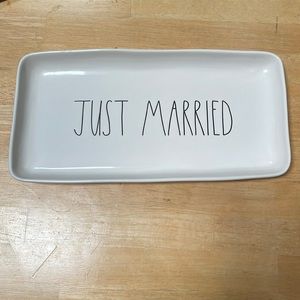 Rae Dunn Just Married platter